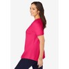 Jessica London Women's Plus Size Stretch Cotton Crisscross Strap Tee - 4 of 4