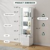 Fredees 69-Inch Corner Display Cabinet with Glass Doors - 2 of 4