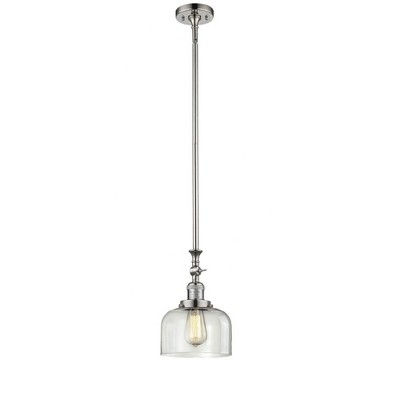 Bell - 1 Light Stem Hung Tiltable Mini Pendant In Industrial Style-14 Inches Tall and 8 Inches Wide
