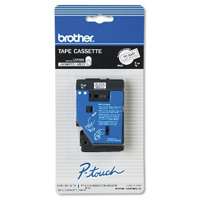 Brother P-Touch TC Tape Cartridge for P-Touch Labelers - Black/White