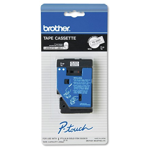 naam Bende kans Brother P-touch Tc Tape Cartridge For P-touch Labelers - Black/white :  Target