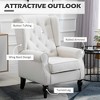 CAVINAS Tufted Accent Chair with High Backrest and Wood Legs,Modern Upholstered Living Room Chairs,Reading Chairs for Living Room - 4 of 4