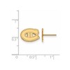 Black Bow Jewelry 14k Yellow Gold Plated Sterling Silver Montreal Canadiens NHL Stud Earrings - 2 of 3