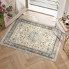 Vintage Floral Medallion Area Rug - Traditional Oriental Style Floor Carpet for Living Room & Bedroom - 3 of 3