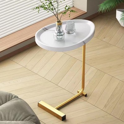 C-shaped Side Table for Couch and Bed