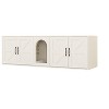 JUJABU White Litter Box Enclosure for 2 Cats - 2 of 4
