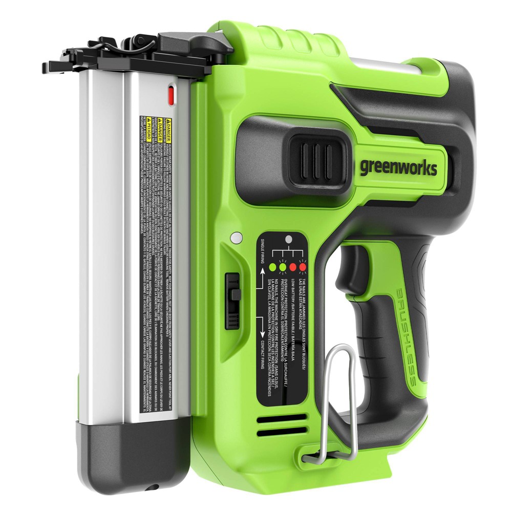 Greenworks POWERALL 24V Cordless 18 Gauge Brad Nailer Tool Only