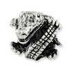 Black Bow Jewelry 3D Alligator Bead Charm in Antiqued Sterling Silver - 4 of 4