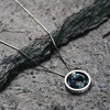 Pavilion Gift Company - Look Up Bermuda Blue Crystal - 17"-19" Engraved Rhodium Plated Austrian Element Necklace - Necklaces - 3 of 4