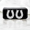 Slickblue Lucky Horseshoe Cubic Zirconia Earrings for Women, 2.25 Carat, Rhodium Plated Fashion Style - 3 of 3