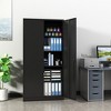 Storage Cabinets Home Office Metal Storage Cabinet With Double Doors Lockable Garage Cabinet Metal File Chest - 2 of 4