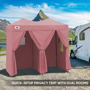 EAGLE PEAK Outdoor Changing Room 8x4, 2 Room Pop Up Portable Changing Room, Sun Shelter, Portable Dressing Room - 1 of 4