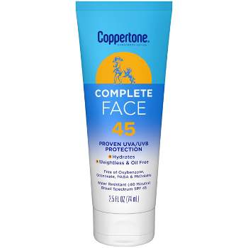 Coppertone Complete Face Sunscreen Lotion - SPF 45 - 2.5 fl oz