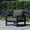 WestinTrends Montara Outdoor Modern HDPE Patio Club Chair with Waterproof Deep Seat Cushions - 2 of 4