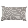 Swirl Embroidered Gray Pillow Cover 12" x 20" - 2 of 4