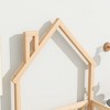 CAVINAS House-Shaped Headboard Floor Bed with Fence for Children, Twin Size Bed Frame, Wood Platform Bed with  Latched Door - 4 of 4