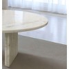 NicBex Natural Marble Small Coffee Table, Genuine Marble Round End Table, Stone Side Table for Living Room,17.7" Nightstand with Semi-Polished Surface - 2 of 4