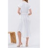 August Sky Women's Belted Button Up Shirt Dress - 2 of 4