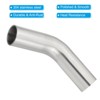 Unique Bargains 304 Stainless Steel Plumbing Parts Sanitary Exhaust Pipe 45 Degree Bend Elbows - 3 of 4