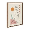 Kate and Laurel Sylvie Sunset Framed Canvas by Rachel Lee of My Dream Wall, 18x24, Gold - 2 of 4