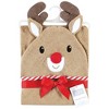Hudson Baby Unisex Baby Cotton Animal Hooded Towel, Rudolph, One Size - 2 of 2