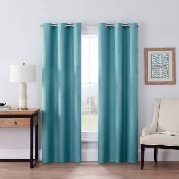 1pc 42"x95" Blackout Windsor Window Curtain Panel Teal - Eclipse