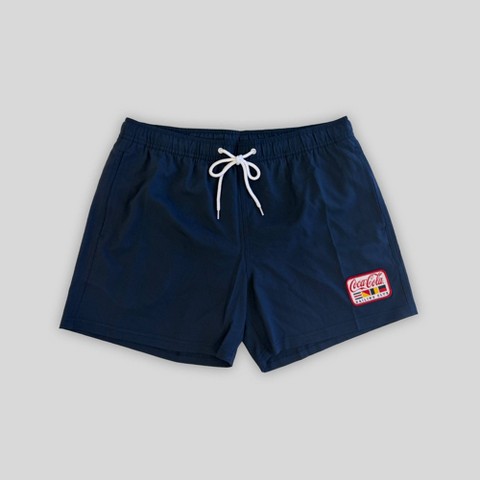 Coca-Cola Men's Coca-Cola 5'' Swim Trunks - Navy Blue M