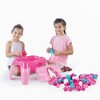 DOLU Unicorn Themed Activity Table with 30 Pcs Jumbo Building Blocks for Kids - 3 of 4
