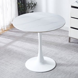 Dolonm Modern Round Dining Table, MDF Top,Mid-Century Kitchen Table for Small Spaces, Living Room, Office - 1 of 4