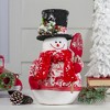 Northlight Snowman with Shovel  and Top Hat Christmas Figure - 12.5" - White and Red - 2 of 4
