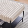 KTMBDW Upholstered Faux Fur Fabric Ottoman Bench, Padded Bench with Wood Shelf - 4 of 4