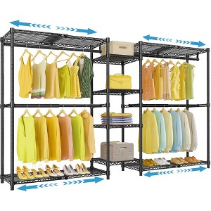 VIPEK X3 Expandable Heavy Duty Clothes Rack Adjustable from 5'2" to 8' with Flexible Shelves and Hanger Rods, Max Load 1210LBS - 1 of 4