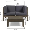 Infurnic Patio Seating Sets Modern Outdoor Furniture Set Featuring Unique Design,Perfect for Gardens, Living Spaces, Gray, 60.5"*30.25"*26.5" - 2 of 4