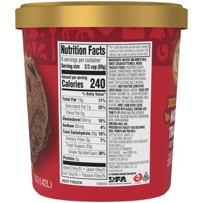 Kemps Double Fudge Moose Tracks Ice Cream - 48oz