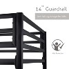 Yardgrace - Double-tiered loft bed with ladder and guardrail, supported by heavy metal bars, no need for spring box - 3 of 4