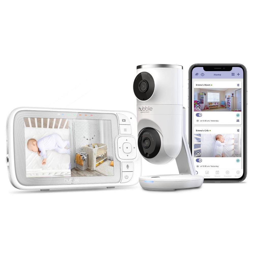 Photos - Baby Monitor PAL Hubble Connected Nursery  Dual Vision 5" Smart HD 2-in-1  