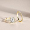 2CT Sterling Silver Bridal Ring Set with Cut for Women Size 7 - 2 of 4
