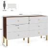 Tribesigns 6-Drawer Dresser for Bedroom, Large Double Wide Chest of Drawers, 55-Inch Wood Storage Cabinet for Closet - 3 of 4