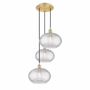 Ithaca - 3 Light Cord Hung Multi Pendant In Industrial Style-33 Inches Tall and 18.5 Inches Wide - 1 of 1