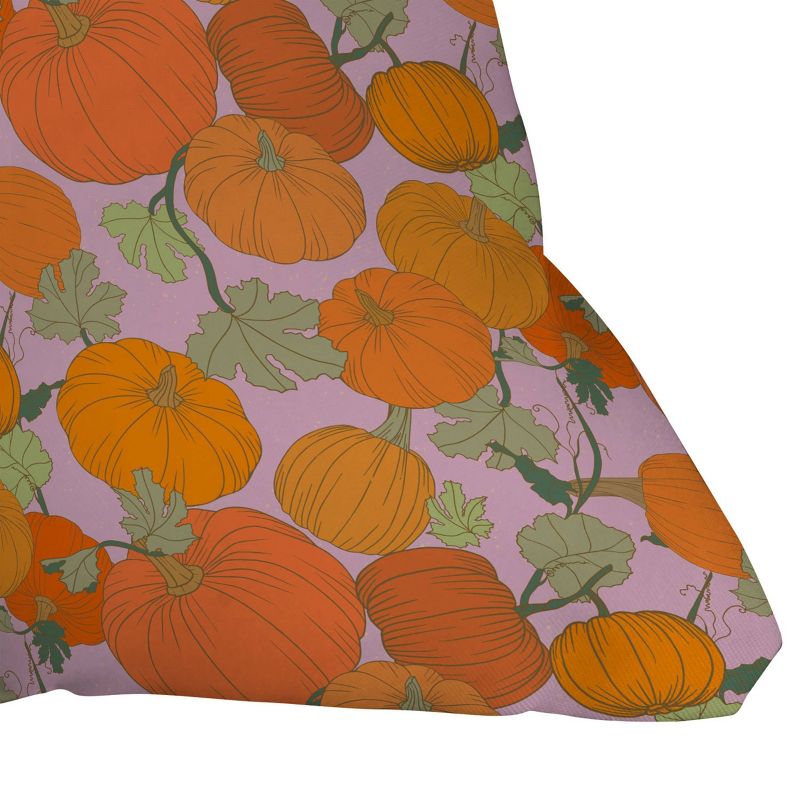 16&#34;x16&#34; Sewzinski Pumpkin Patch Pattern Square Throw Pillow - Deny Designs, 3 of 6