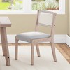 Dexmalle Set of 2 Modern Dining Chairs with Solid Wood Legs and Rattan Back - 2 of 4