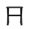 Angel Sar Square Accent Table, Black Veneer End Table with Trestle Base, Small Nightstand for Living Room Bedroom, Easy Assembly Side Table - 4 of 4
