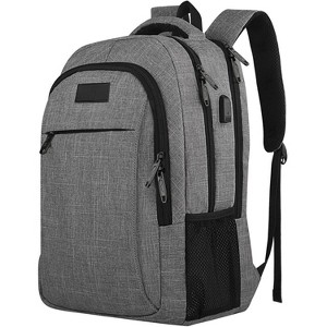 Attop Travel Laptop Backpack, Business Anti Theft Slim Sturdy Laptops Backpack with USB Charging Port, Water Resistant Grey - 1 of 4