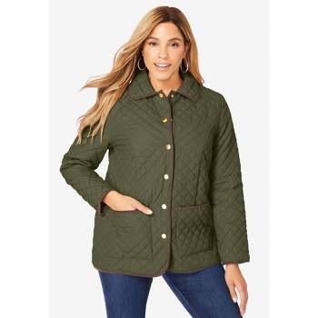 Jessica London Women's Plus Size Snap-front Quilted Coat : Target