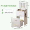 Fredees 3-in-1 Vanity Desk with Flip Top Mirror and Lights. - 2 of 4