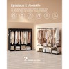 SONGMICS Portable Closet, Wardrobe Closet Organizer with Cover, 4 Hanging Rods and Shelves, 4 Side Pockets, 66.9 x 17.7 x 65.7 Inches, Large Capacity - 3 of 4