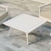 WestinTrends Avalon Modern Low Outdoor Patio Square HDPE Coffee Table - 2 of 4