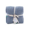 50"x60" 300 Recycled Velvetloft Throw Blanket Dark Blue - Berkshire Blanket & Home Co.: GRS & Oeko-Tex Certified - 2 of 3