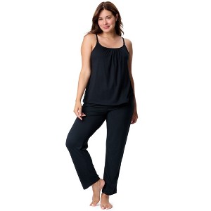 Motherhood Maternity Women's Maternity Sleeveless Swing Nursing Cami with Foldover Waistband Pant Sleep Set - 1 of 4