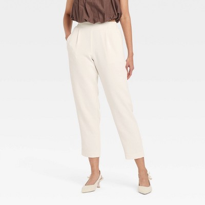 Women's Signature Crepe Tapered Ankle Pull-On Pants - A New Day™